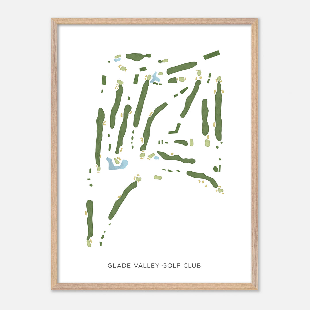 Print of Glade Valley Golf Club Modern Map