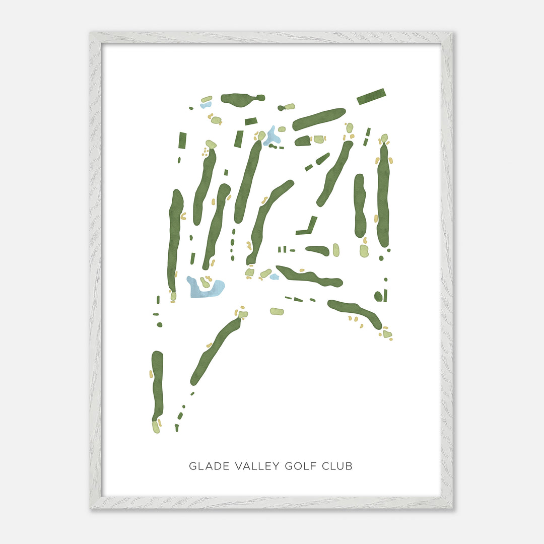 Print of Glade Valley Golf Club Modern Map