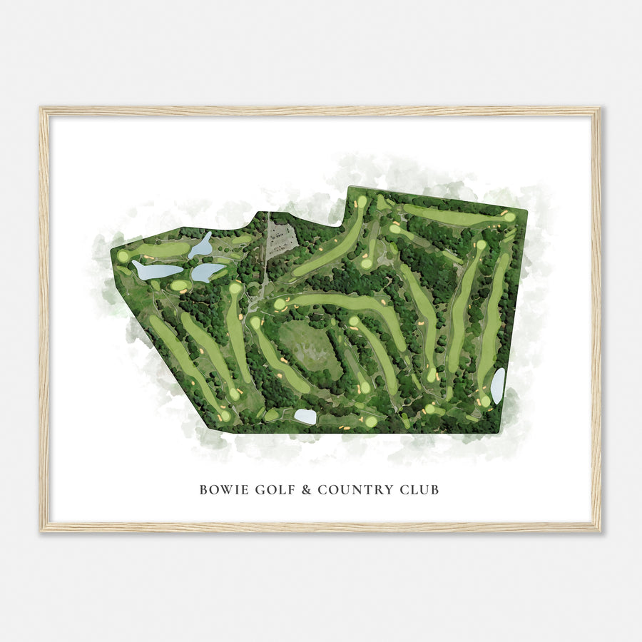 Print of Bowie Golf & Country Club Classic Map
