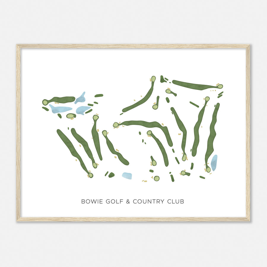 Print of Bowie Golf & Country Club Modern Map