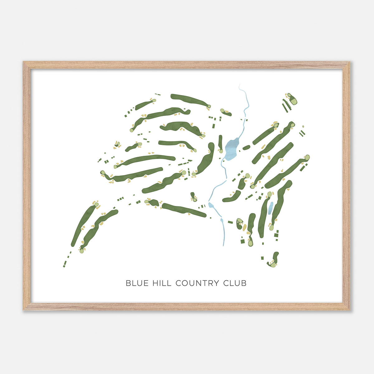 Print of Blue Hill Country Club Modern Map