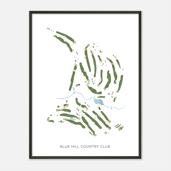 Print of Blue Hill Country Club Modern Map