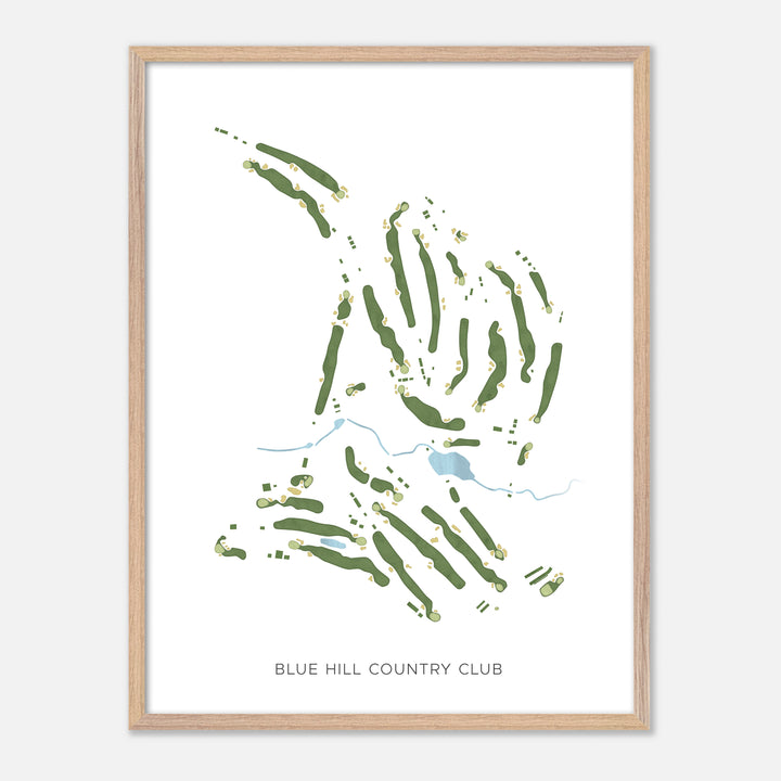 Print of Blue Hill Country Club Modern Map