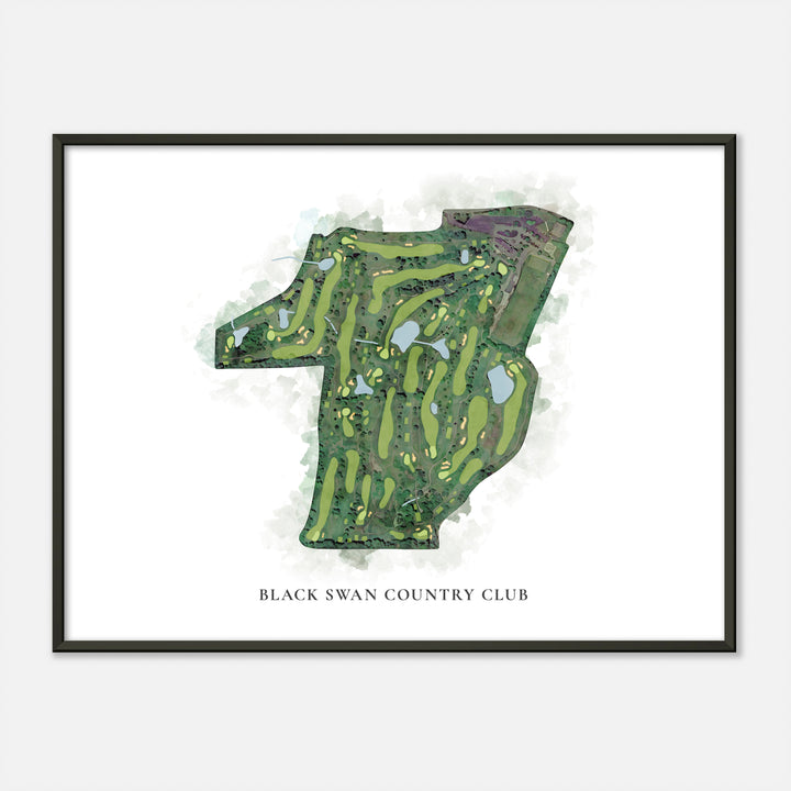 Print of Black Swan Country Club Classic Map