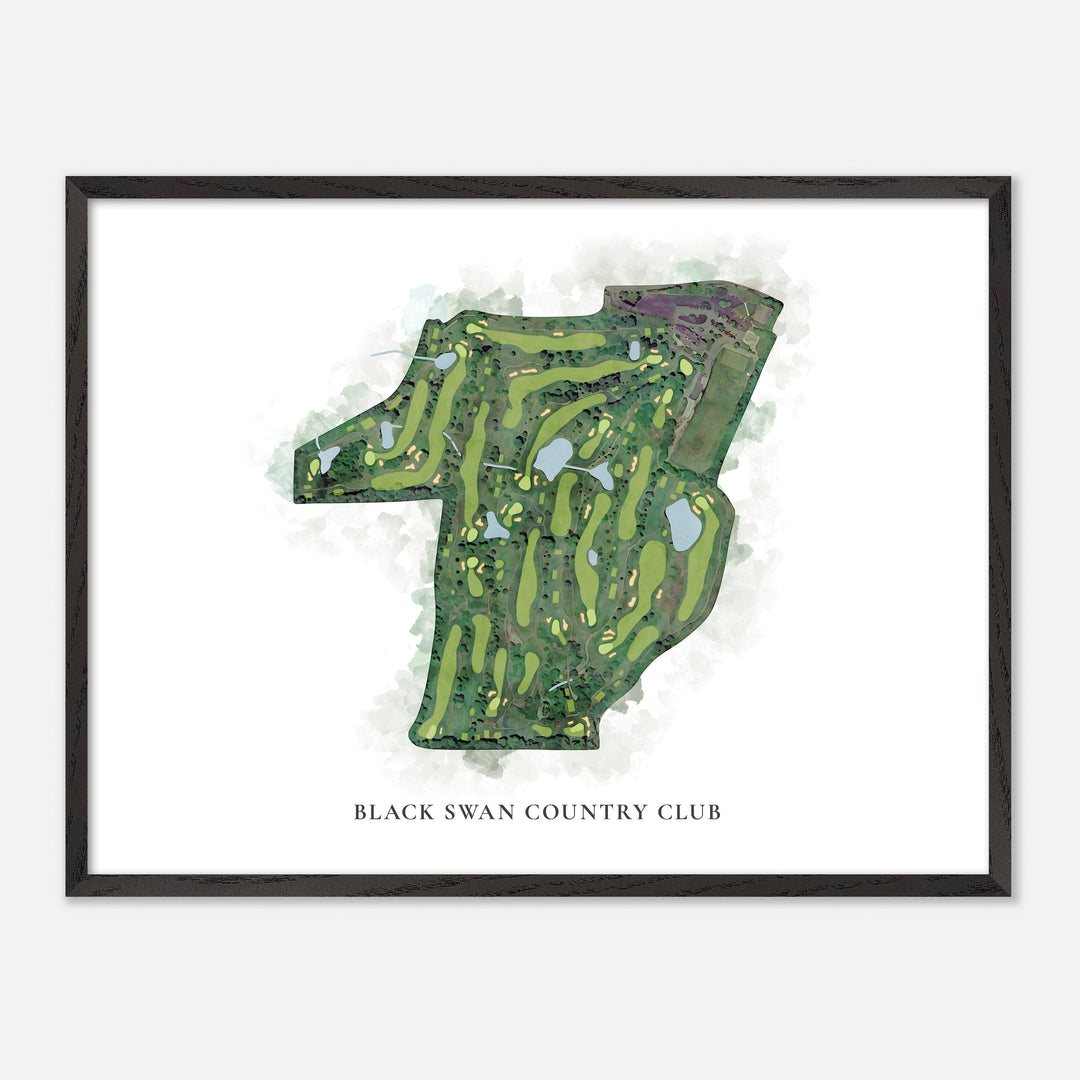 Print of Black Swan Country Club Classic Map