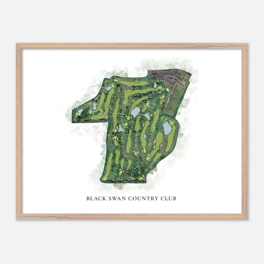Print of Black Swan Country Club Classic Map