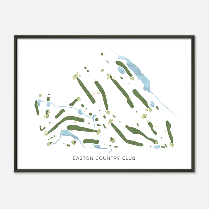 Print of Easton Country Club Modern Map