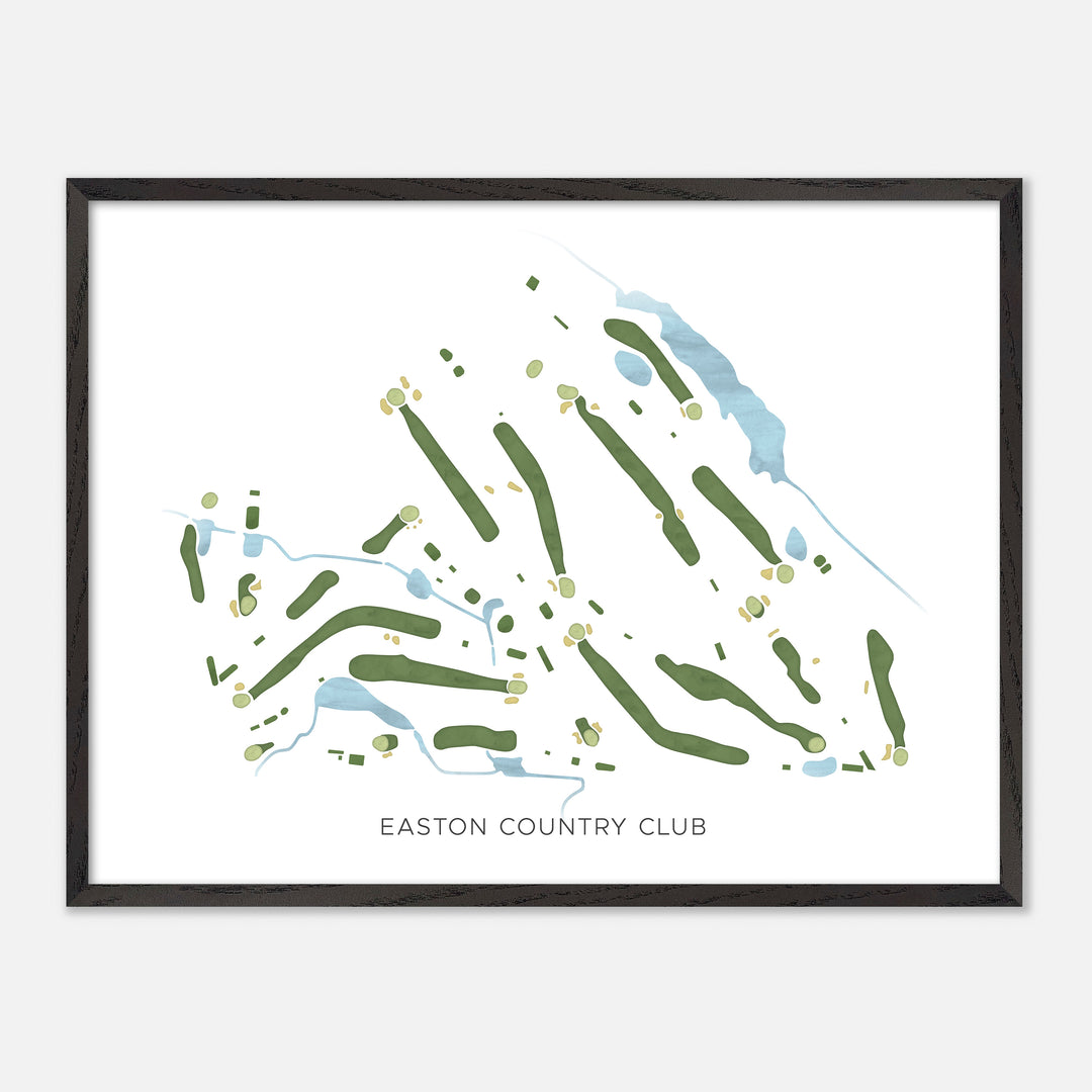 Print of Easton Country Club Modern Map