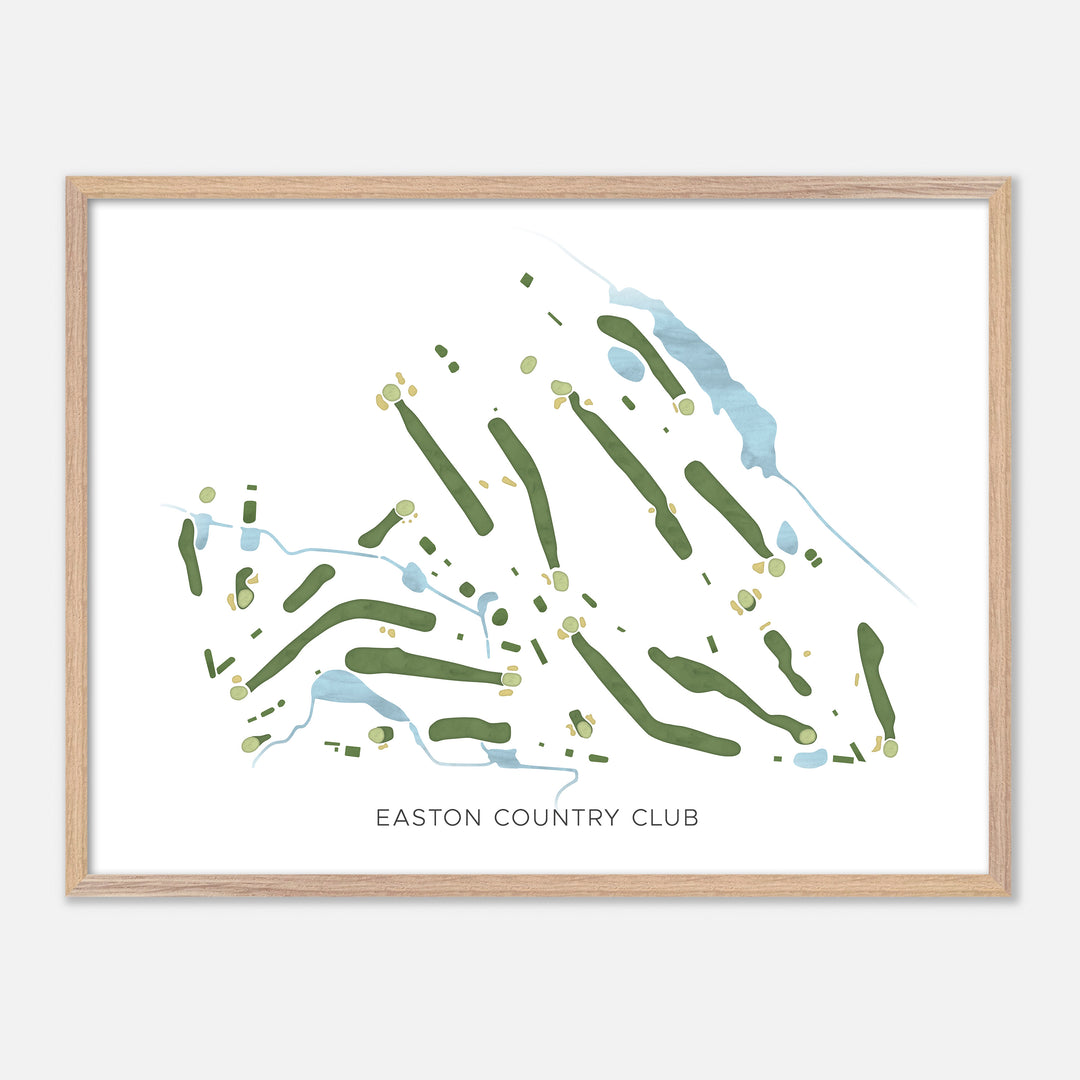Print of Easton Country Club Modern Map