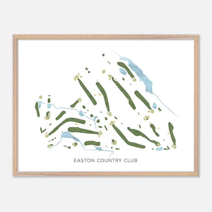 Print of Easton Country Club Modern Map