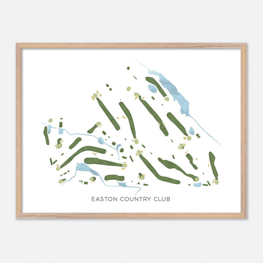 Print of Easton Country Club Modern Map