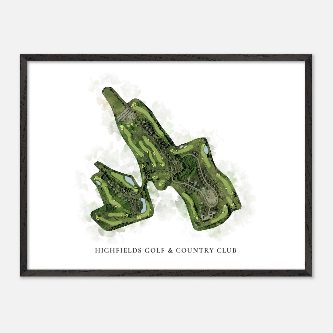 Print of Highfields Golf & Country Club Classic Map