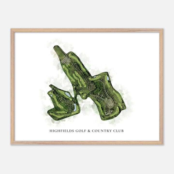 Print of Highfields Golf & Country Club Classic Map