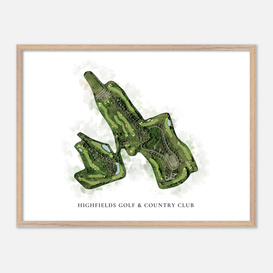 Print of Highfields Golf & Country Club Classic Map