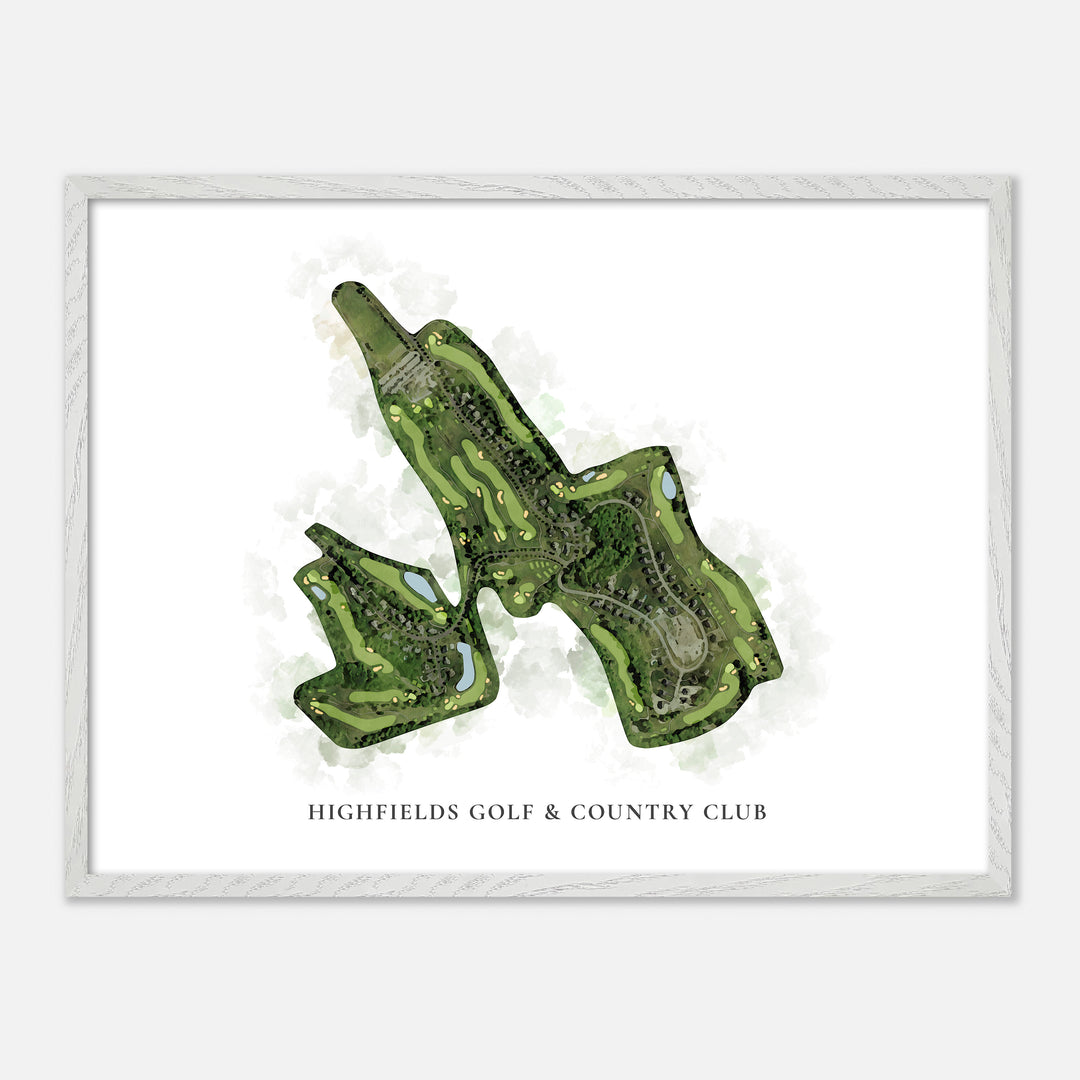Print of Highfields Golf & Country Club Classic Map