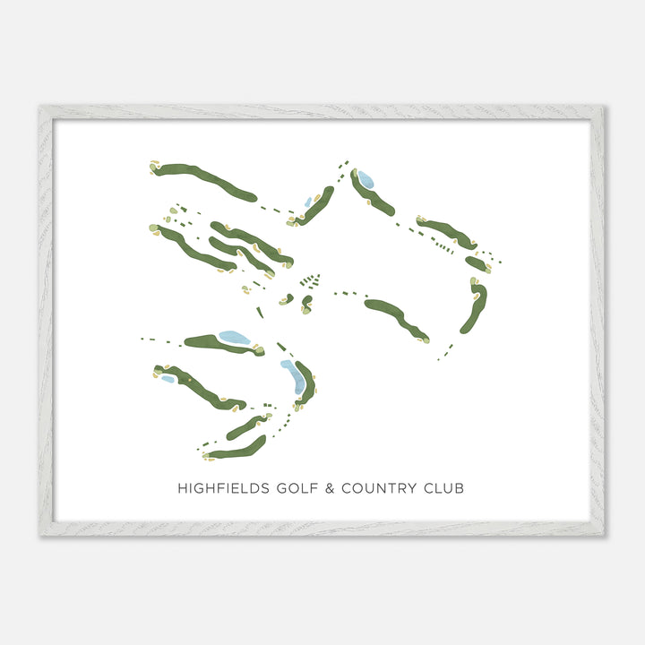 Print of Highfields Golf & Country Club Modern Map