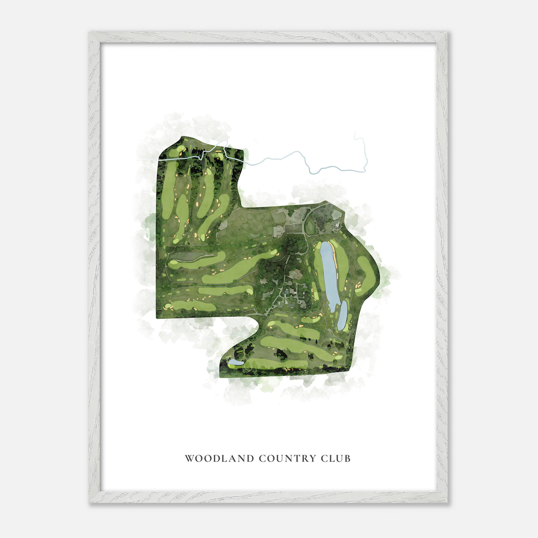 Print of Woodland Country Club Classic Map