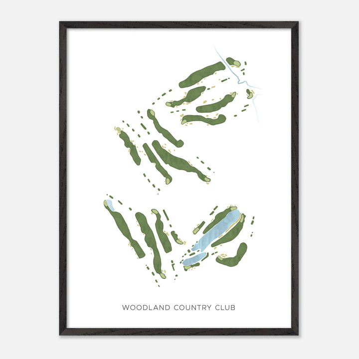 Print of Woodland Country Club Modern Map