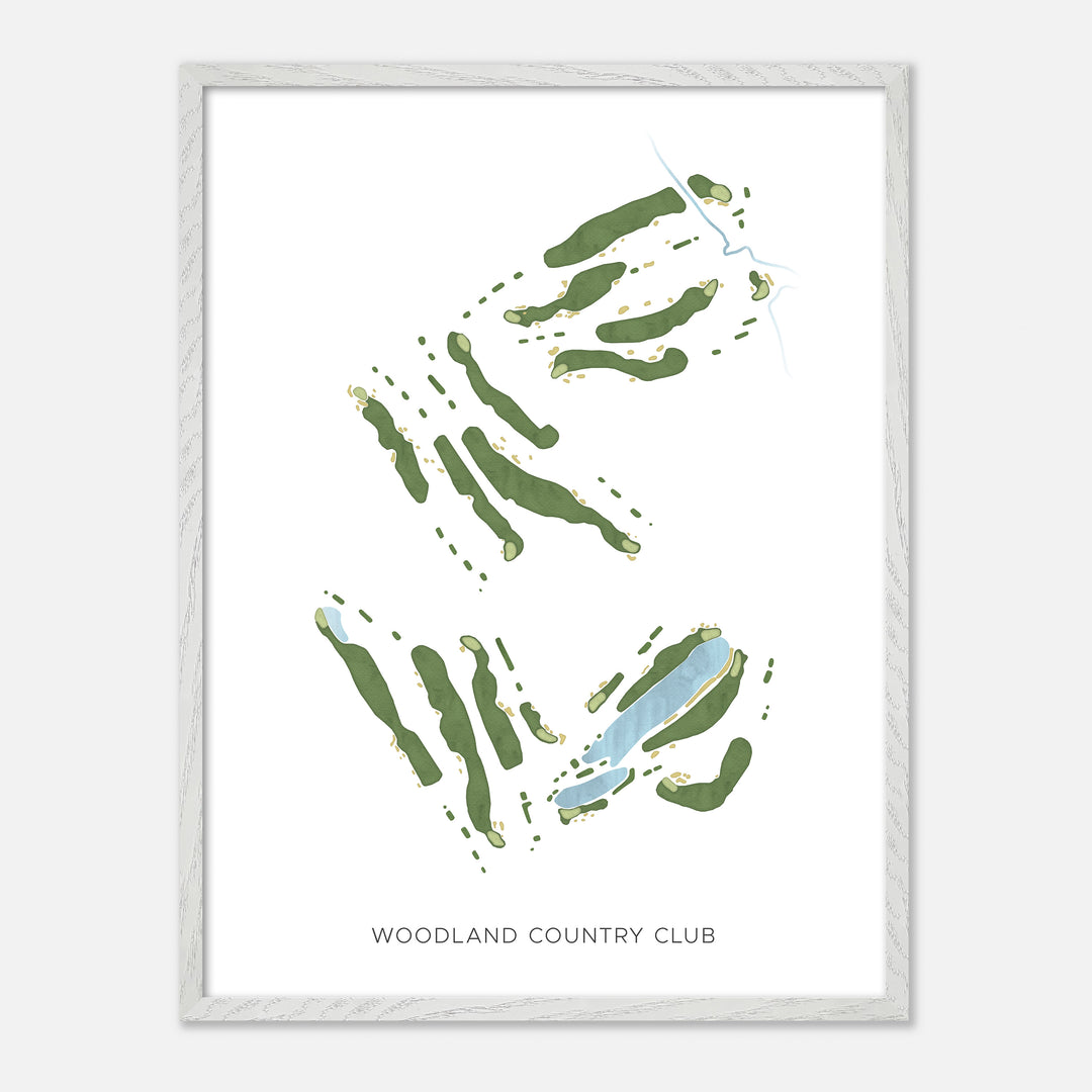 Print of Woodland Country Club Modern Map