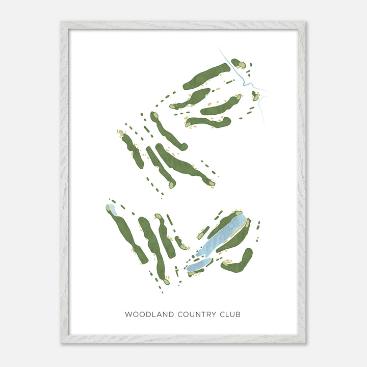 Print of Woodland Country Club Modern Map