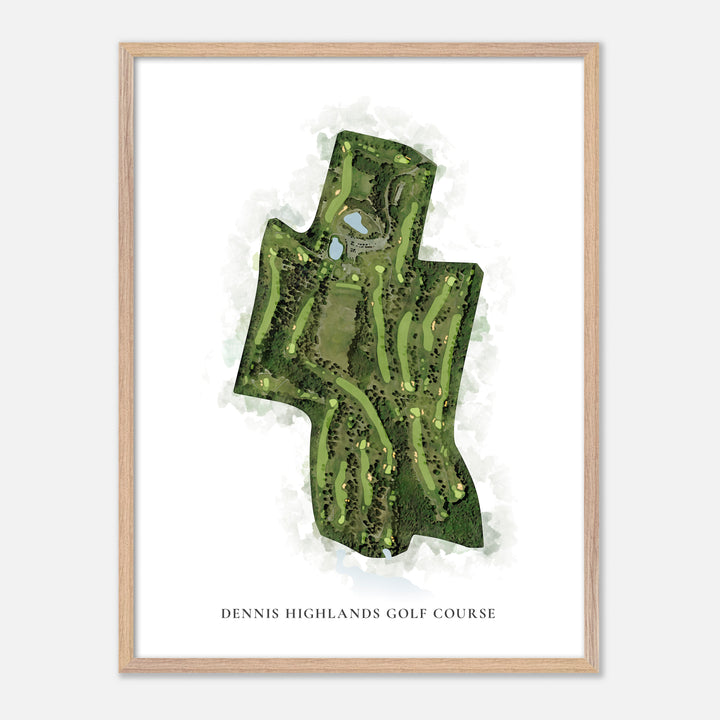 Print of Dennis Highlands Golf Course Classic Map