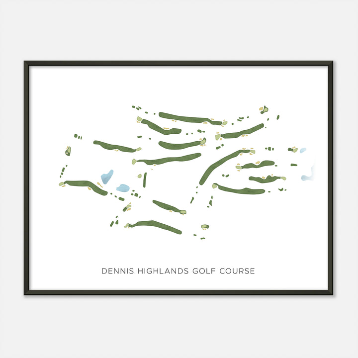 Print of Dennis Highlands Golf Course Modern Map