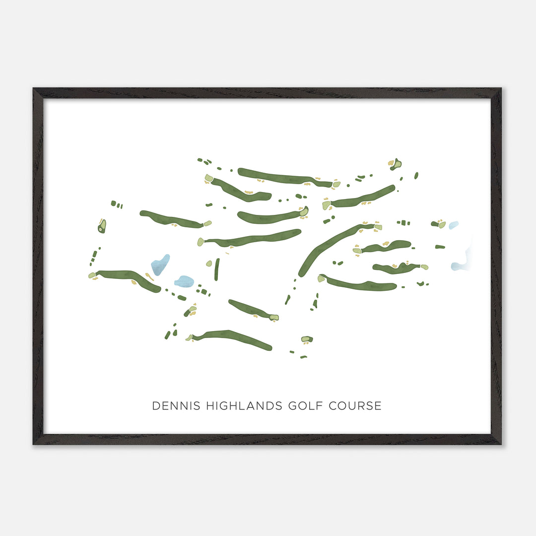 Print of Dennis Highlands Golf Course Modern Map