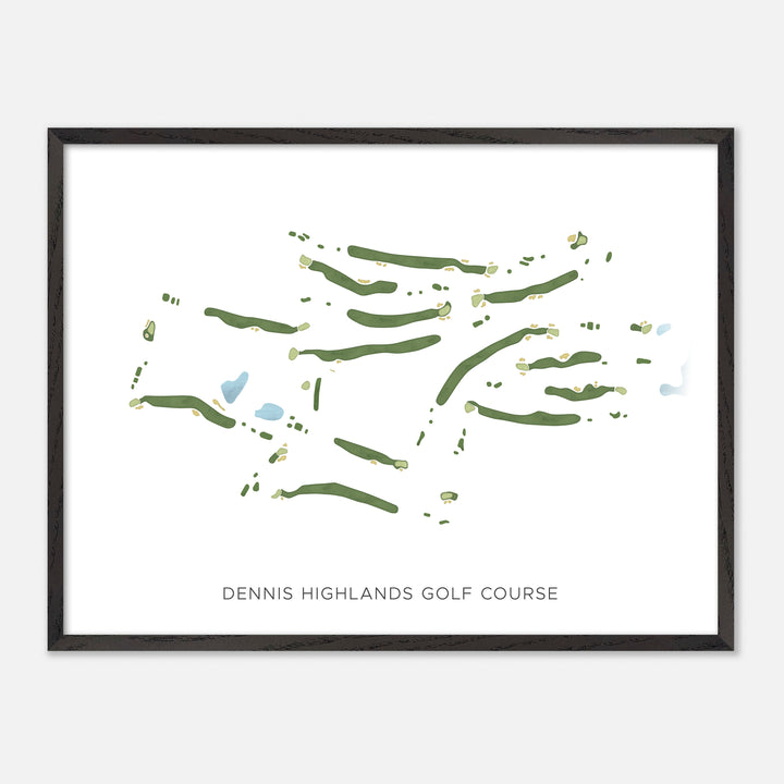 Print of Dennis Highlands Golf Course Modern Map