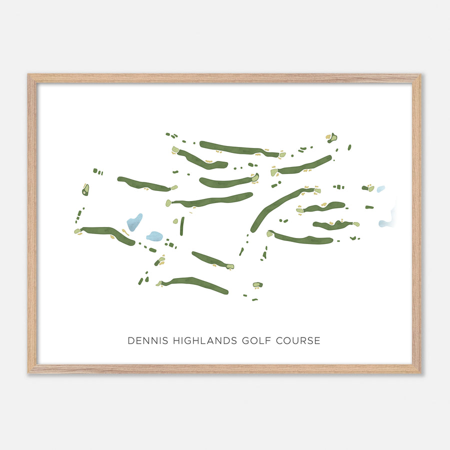 Print of Dennis Highlands Golf Course Modern Map