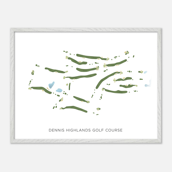 Print of Dennis Highlands Golf Course Modern Map