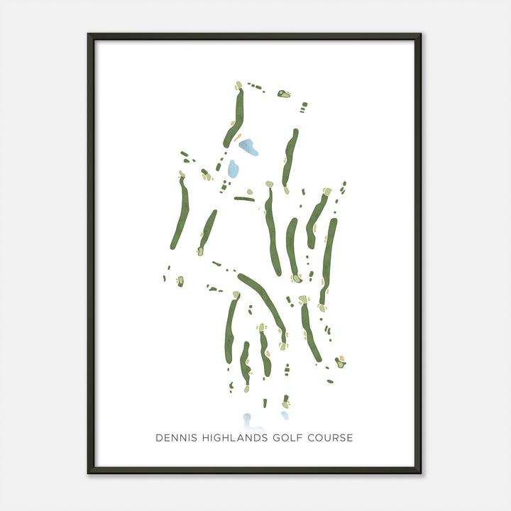 Print of Dennis Highlands Golf Course Modern Map