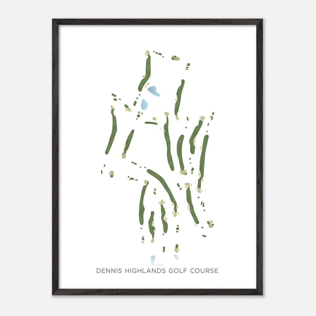 Print of Dennis Highlands Golf Course Modern Map