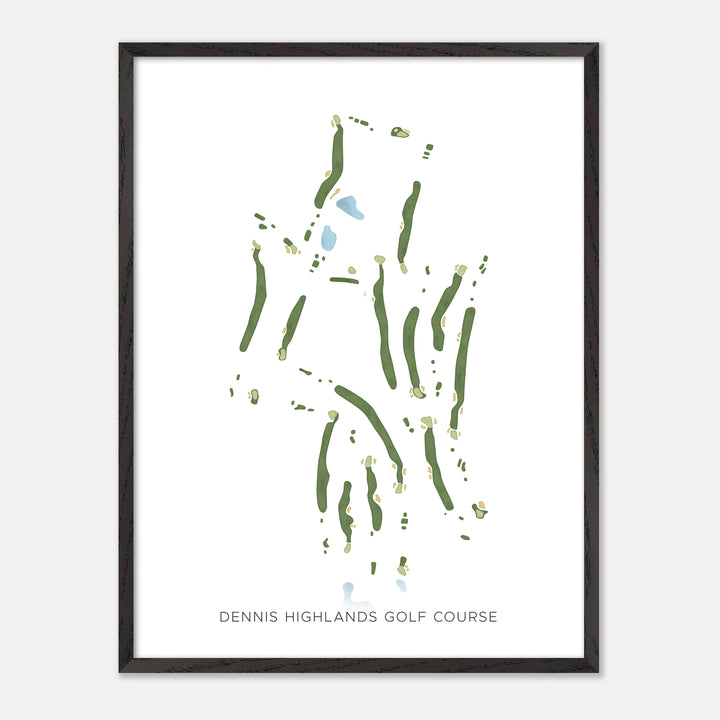 Print of Dennis Highlands Golf Course Modern Map