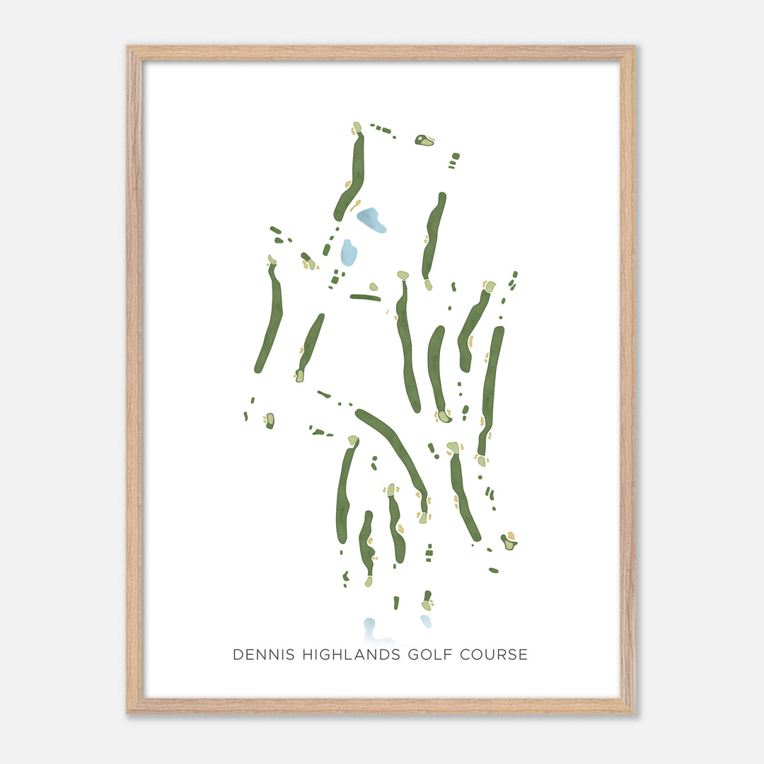 Print of Dennis Highlands Golf Course Modern Map
