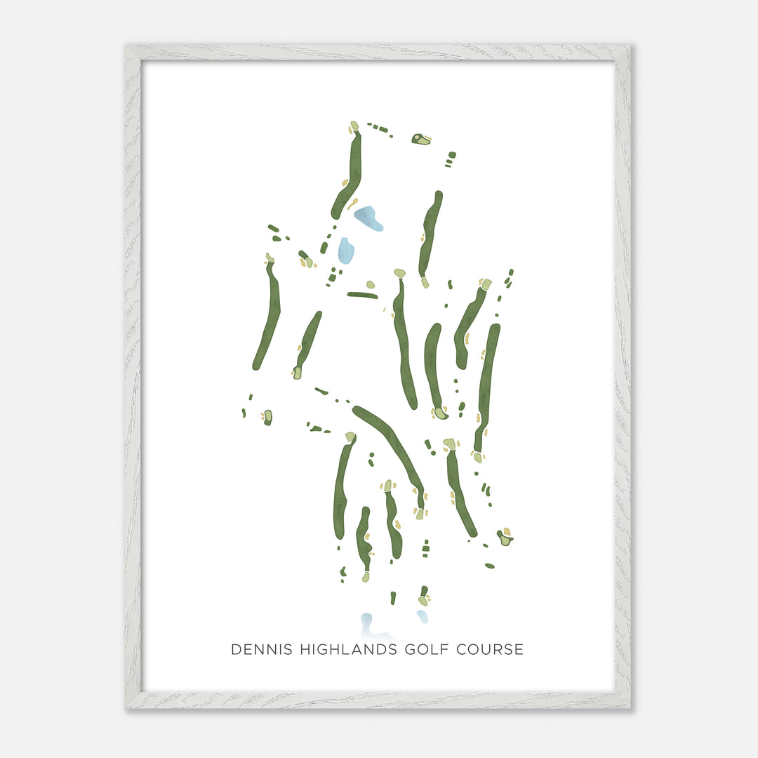 Print of Dennis Highlands Golf Course Modern Map