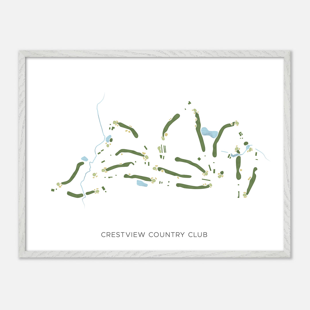 Print of Crestview Country Club Modern Map