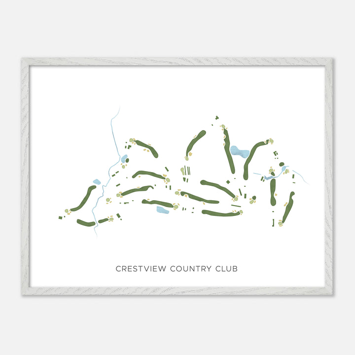 Print of Crestview Country Club Modern Map