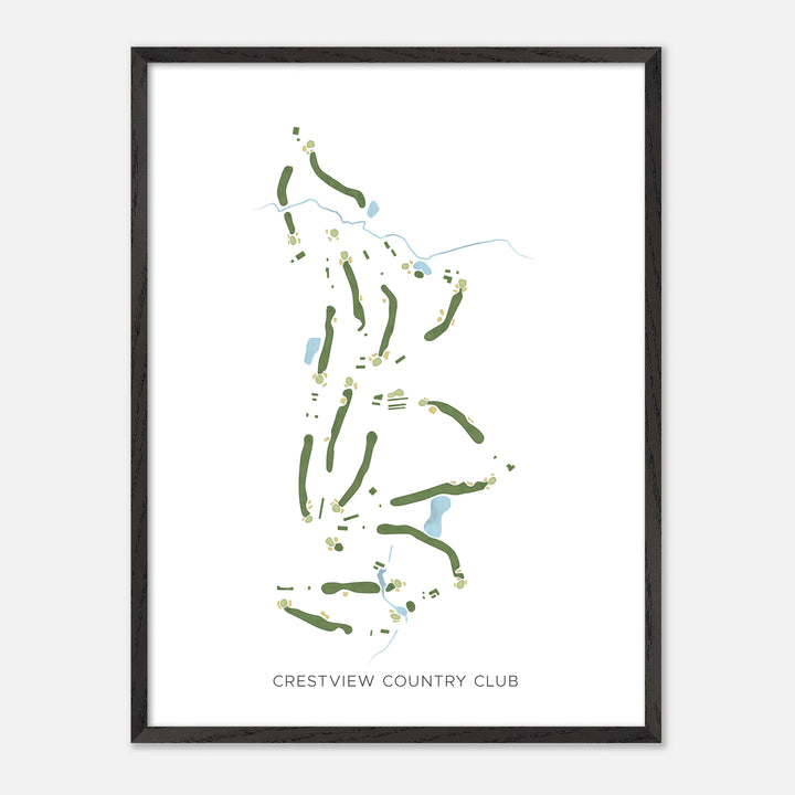 Print of Crestview Country Club Modern Map