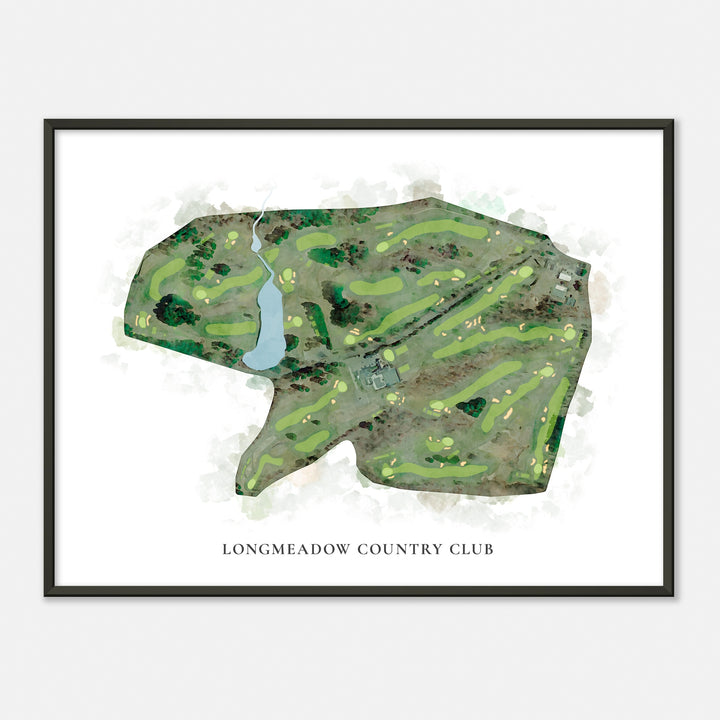 Print of Longmeadow Country Club Classic Map