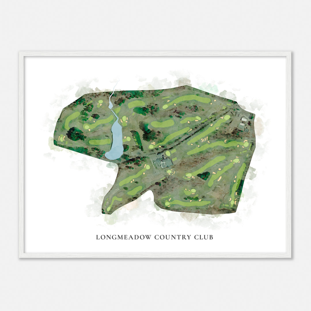 Print of Longmeadow Country Club Classic Map