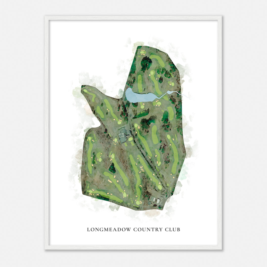 Print of Longmeadow Country Club Classic Map