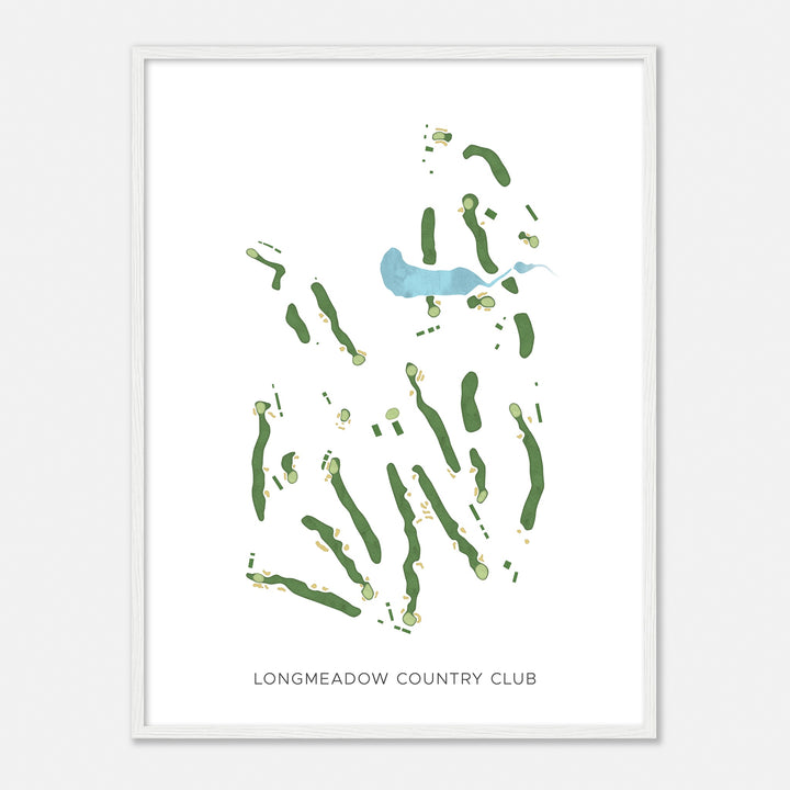 Print of Longmeadow Country Club Modern Map