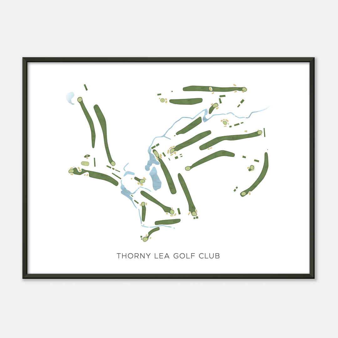 Print of Thorny Lea Golf Club Modern Map