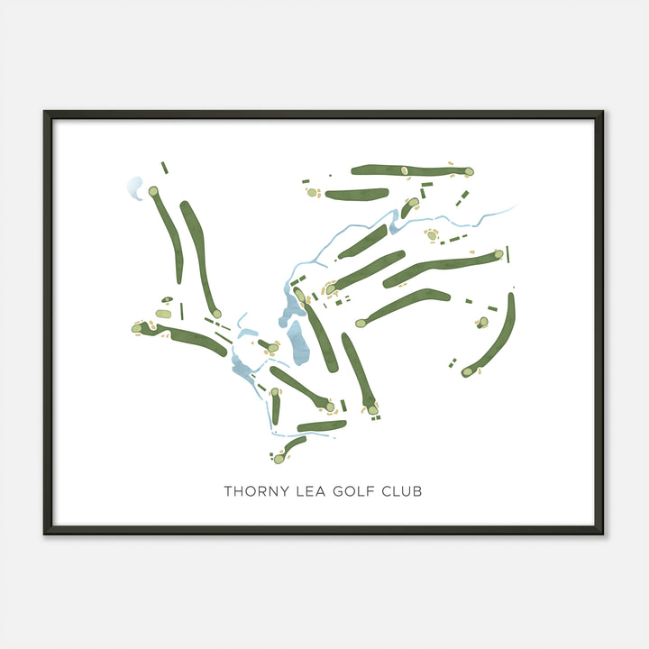 Print of Thorny Lea Golf Club Modern Map