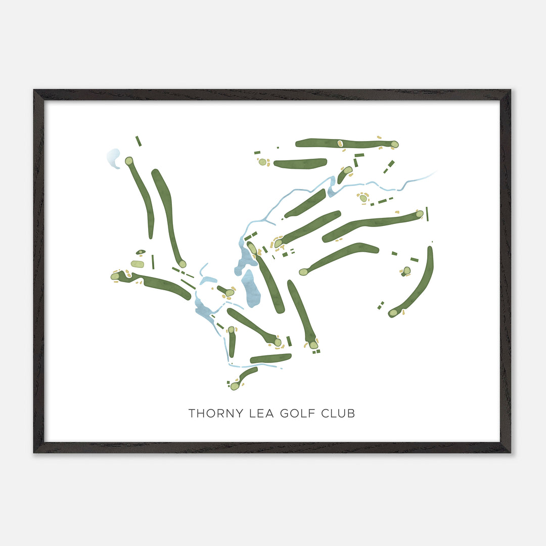 Print of Thorny Lea Golf Club Modern Map
