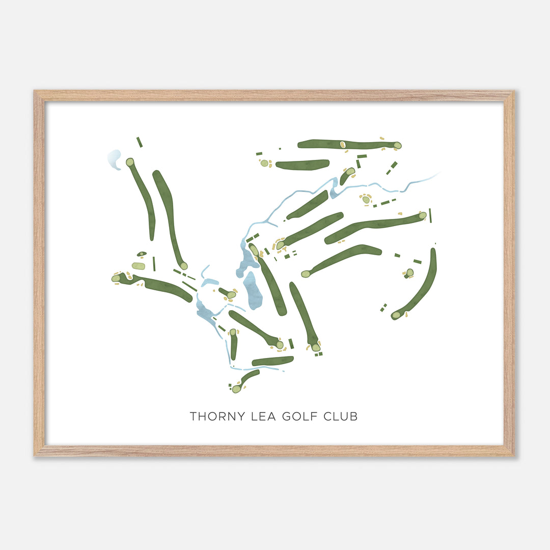 Print of Thorny Lea Golf Club Modern Map