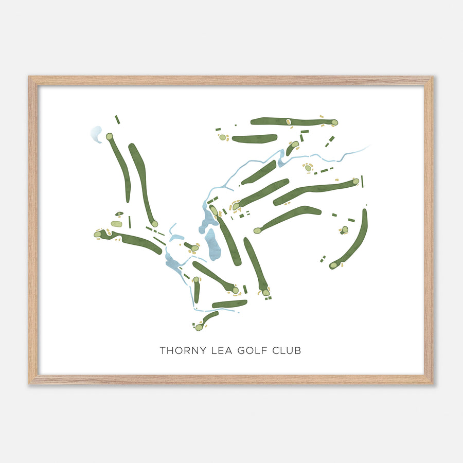 Print of Thorny Lea Golf Club Modern Map