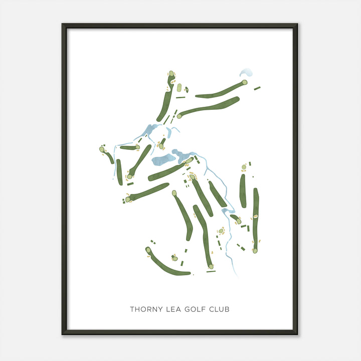 Print of Thorny Lea Golf Club Modern Map
