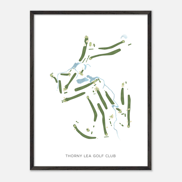 Print of Thorny Lea Golf Club Modern Map