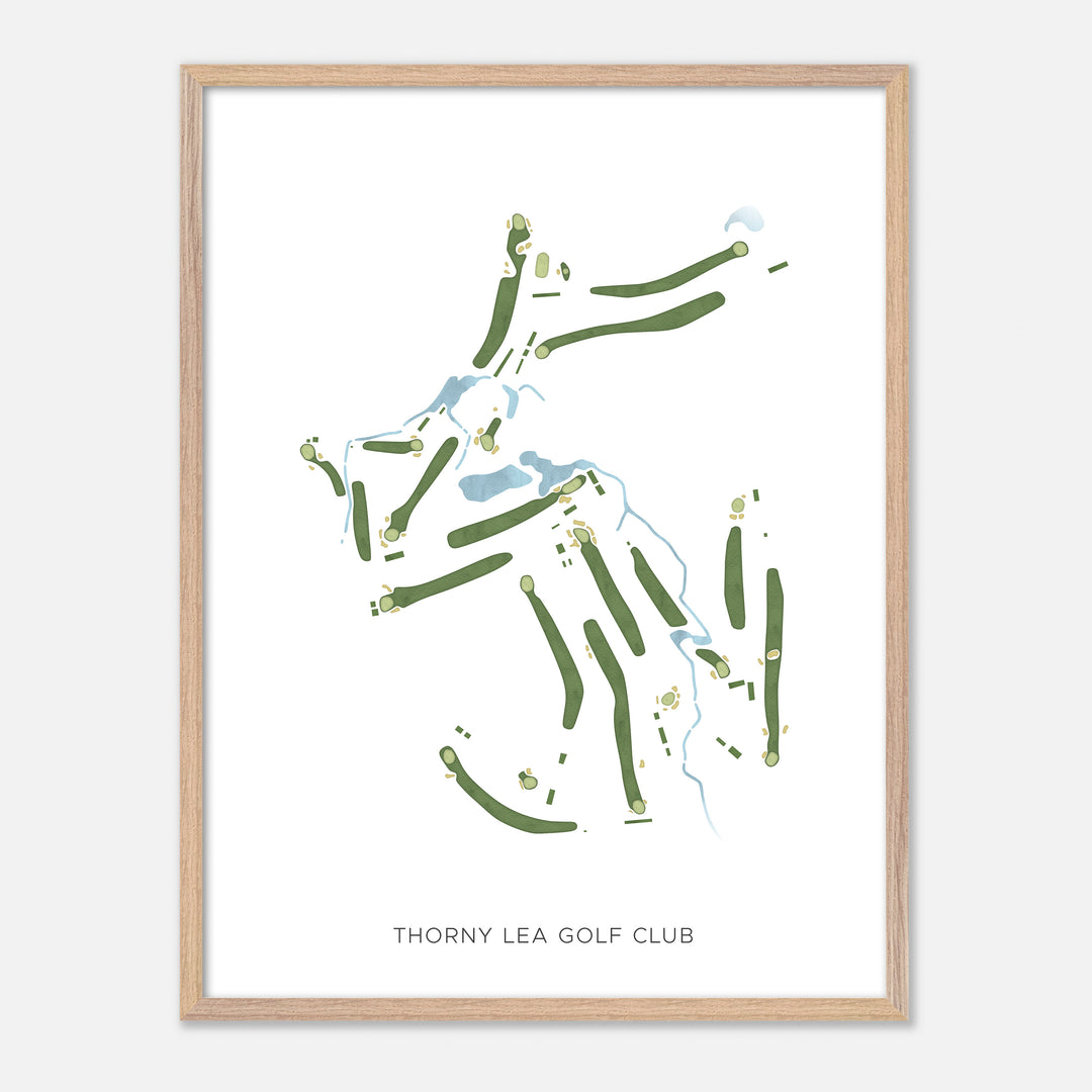 Print of Thorny Lea Golf Club Modern Map